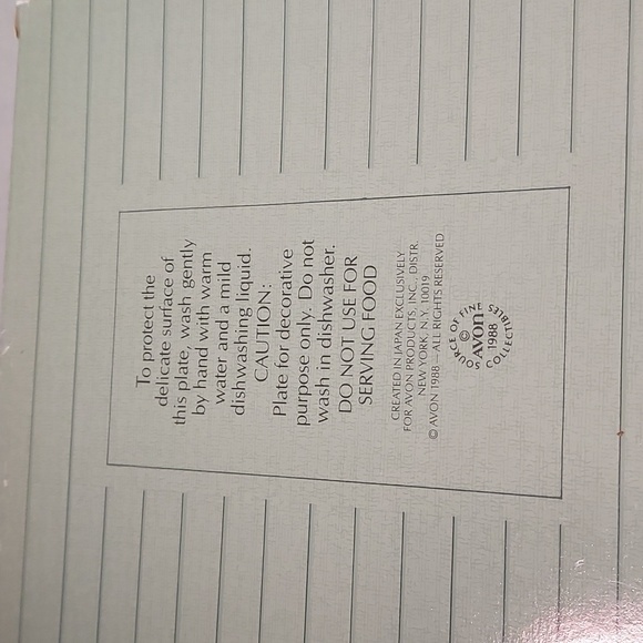 Vintage 1988 Avon Mother's Day Plate in Original Box - Picture 6 of 7